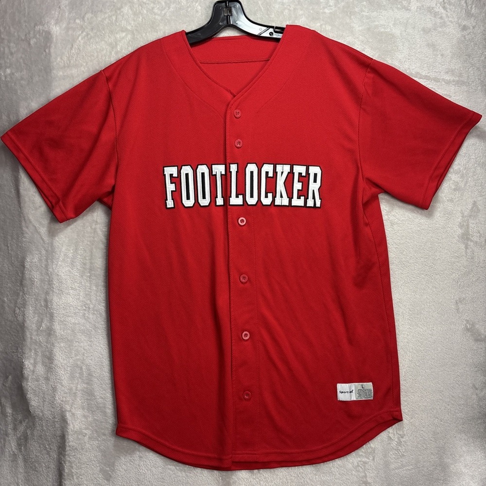Footlocker  Jersey Red by Sport-Tek Unisex size Large #1 lightweight button up